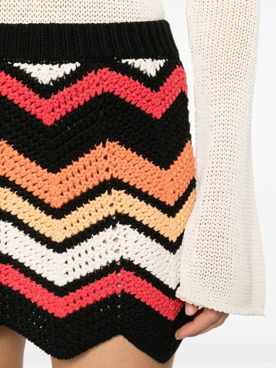 Affordable chevron-knit miniskirt Alanui Women Kaleidoscopic 0408